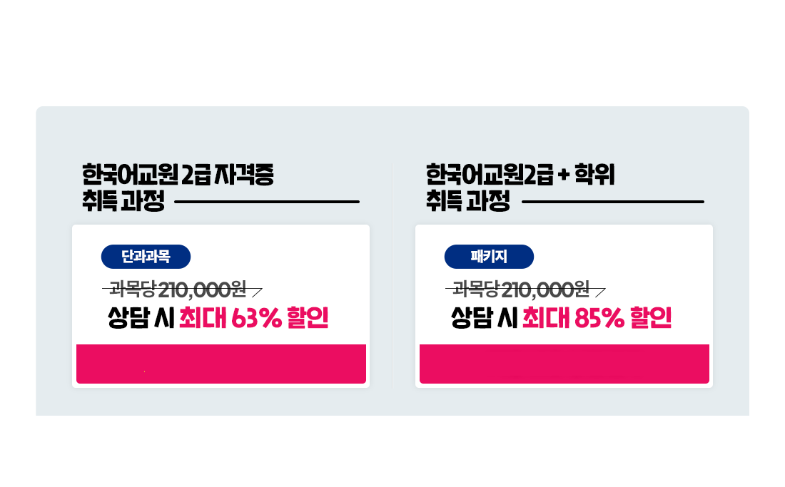 한국어교원 2급+ 학위 취득 과정