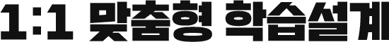 1:1 맞춤형 학습설계