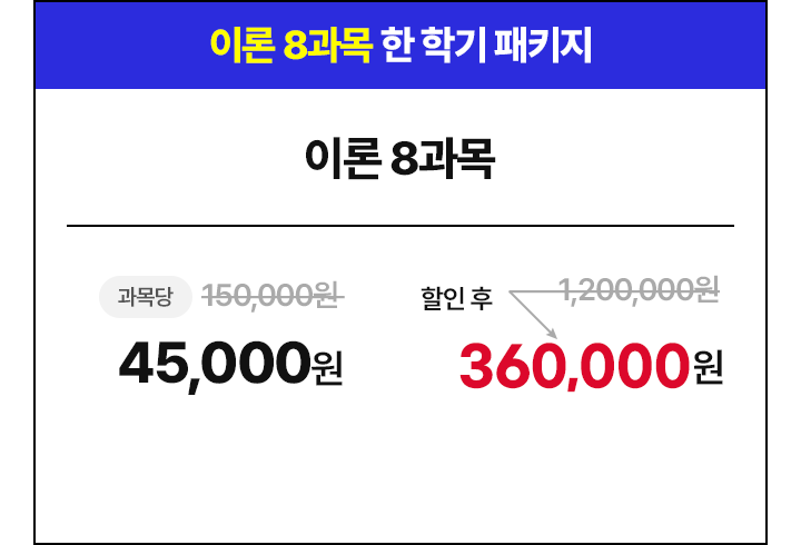 역대급 할인 패키지 구성